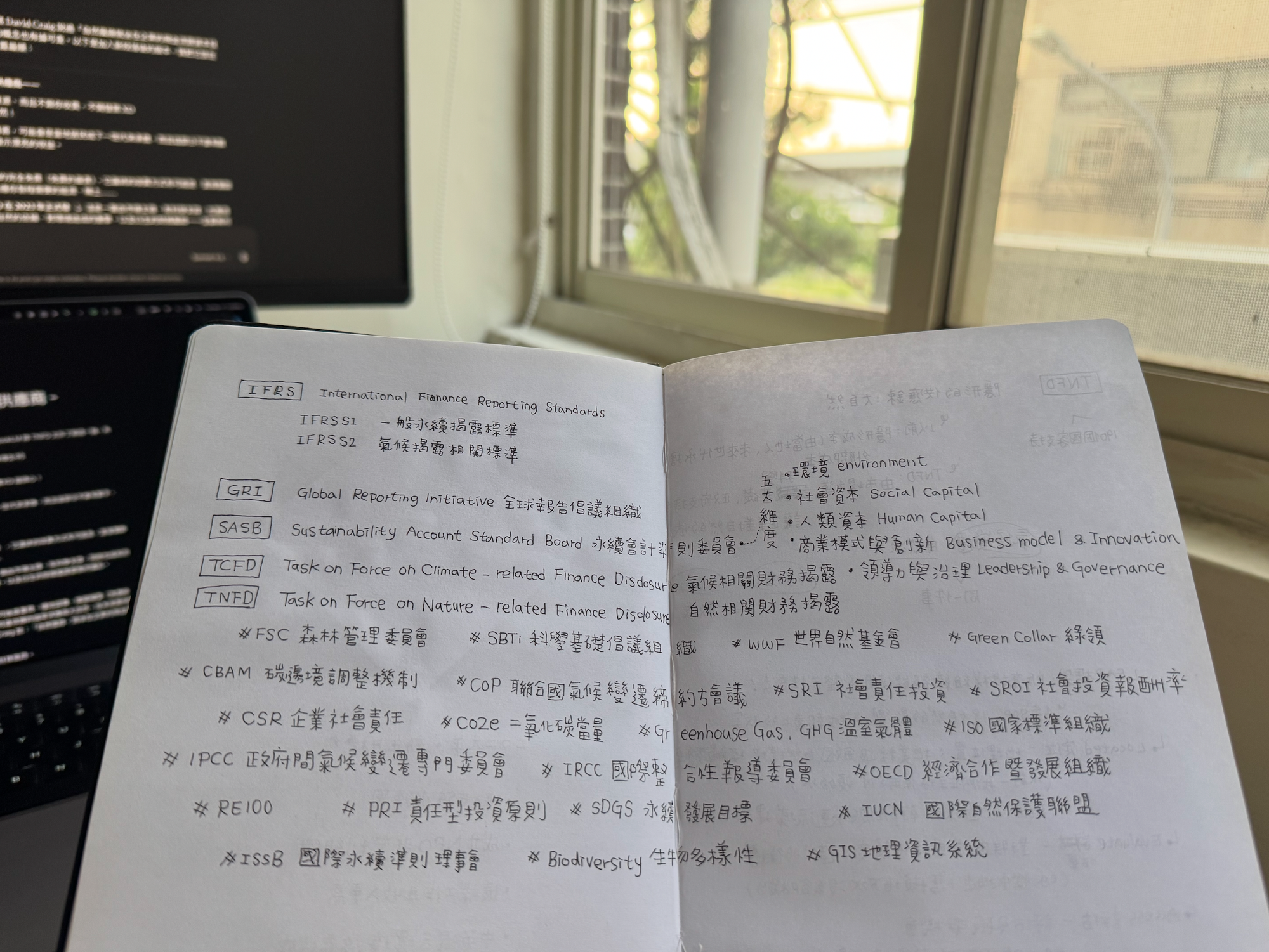話說這個產業的縮寫實在太多了,筆記跨頁寫到快滿了還是不斷增生中之我的筆記圖